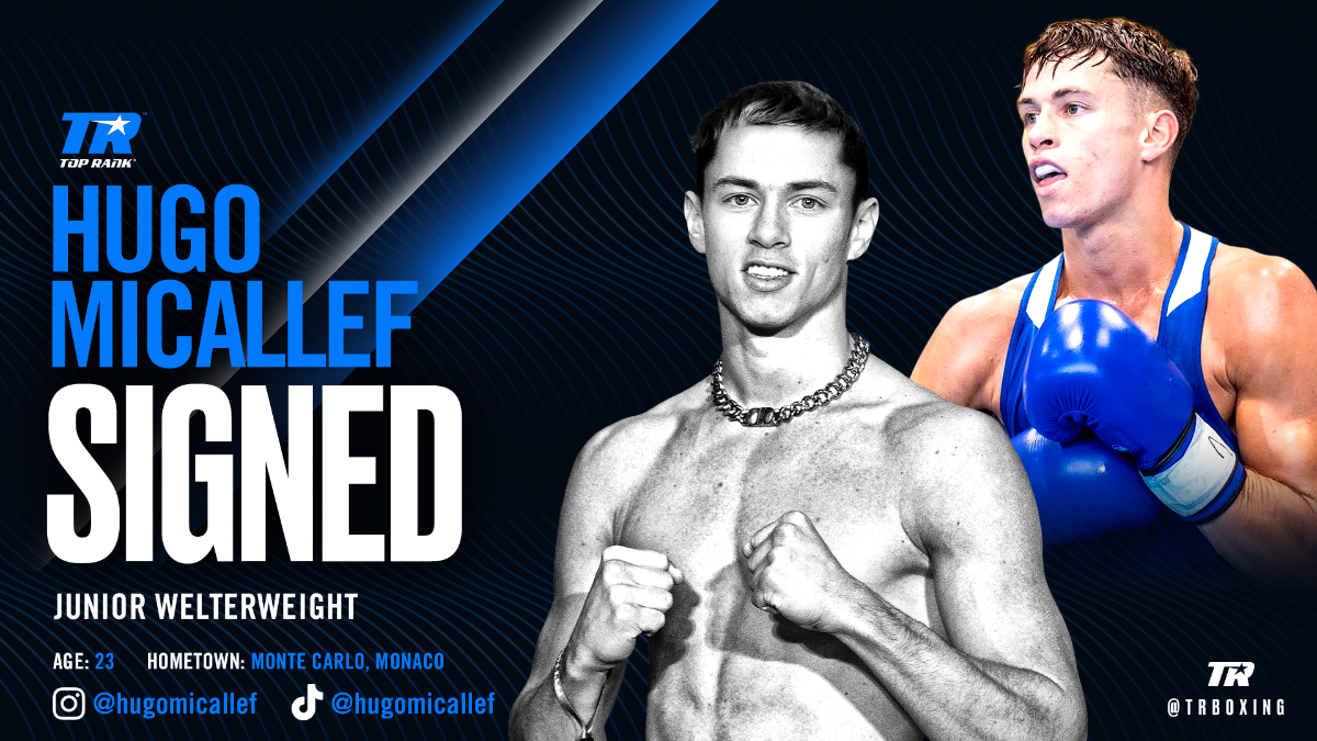 The Fresh Prince Of Monaco: Hugo Micallef Signs With Top Rank