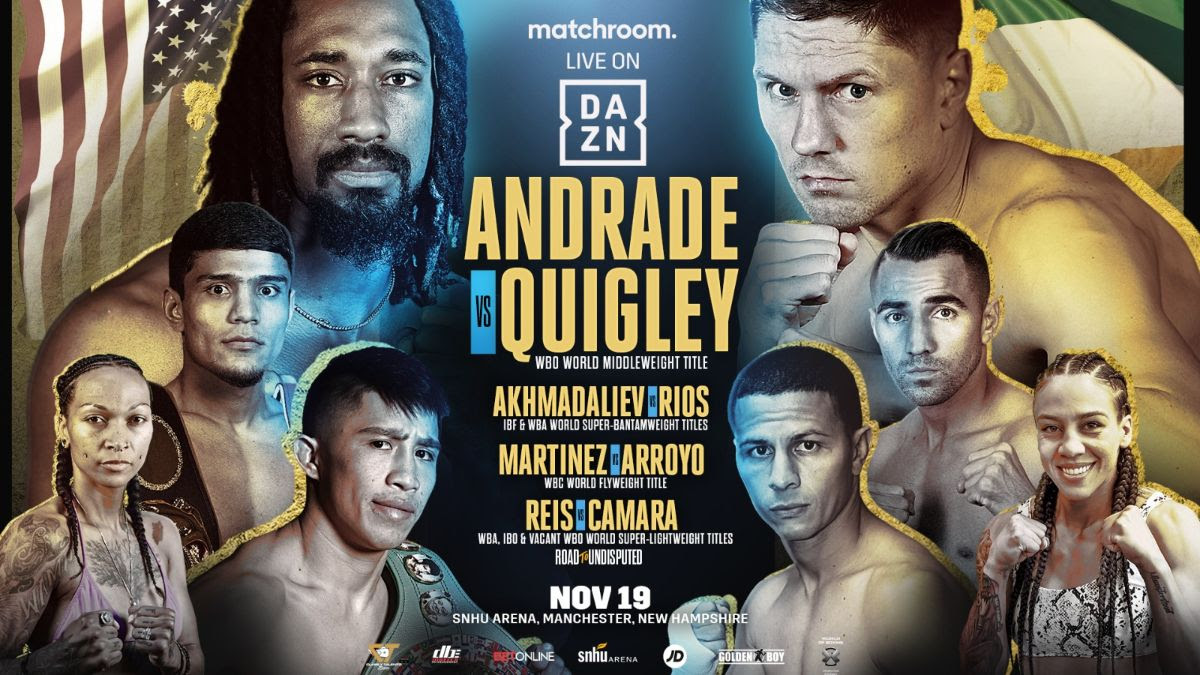 Andrade Defends WBO Crown Against Quigley On Nov 19