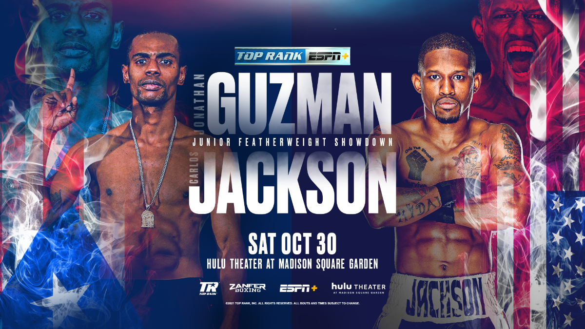 October 30: Jonathan Guzman-Carlos Jackson Headlines Jose Zepeda-Josue Vargas Undercard