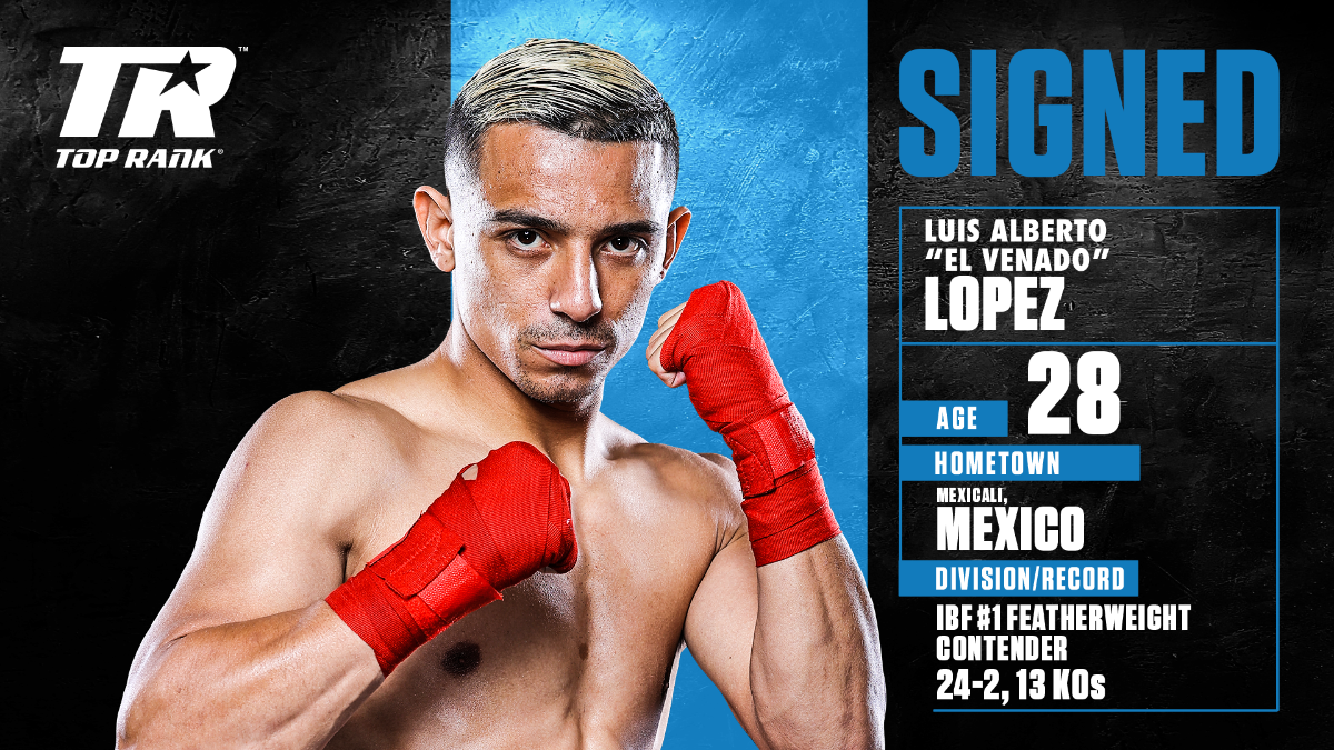 Luis Alberto Lopez Signs New Contract With Top Rank