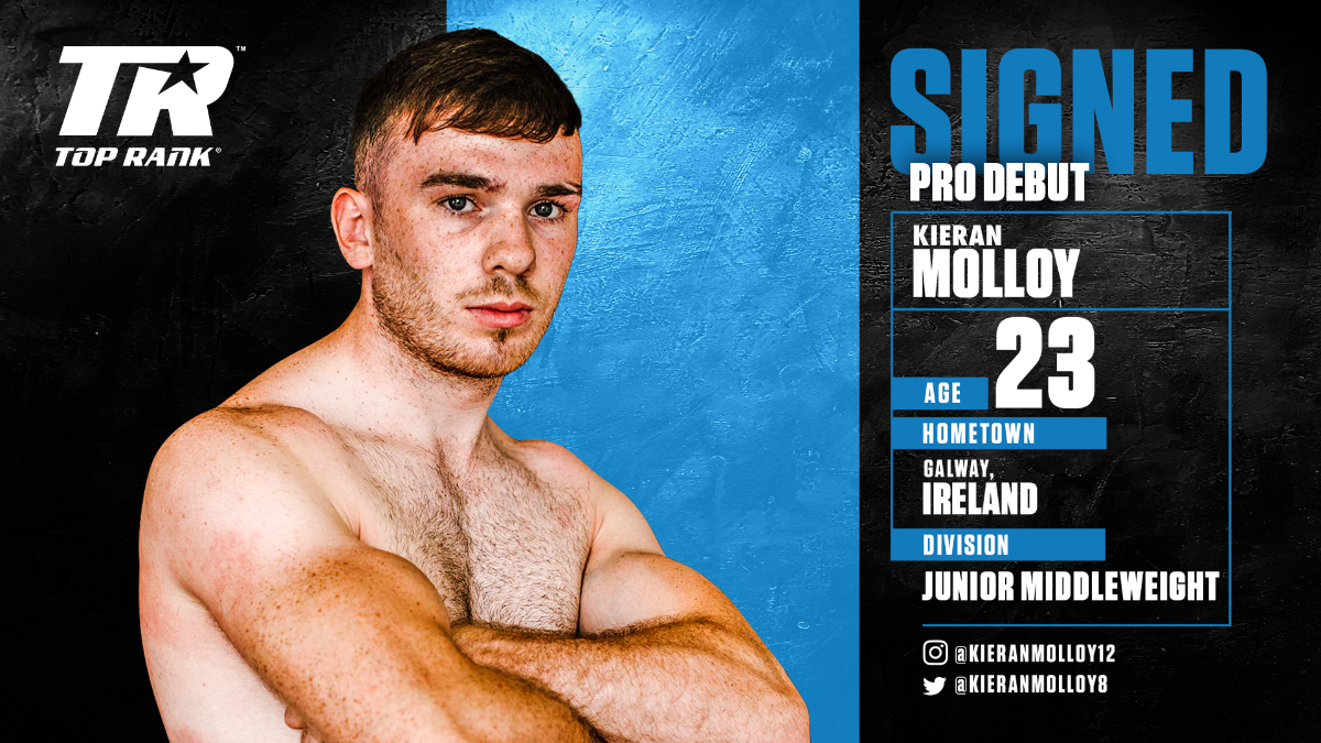 Irish Amateur Star Kieran Molloy Signs Professional Contract With Top Rank