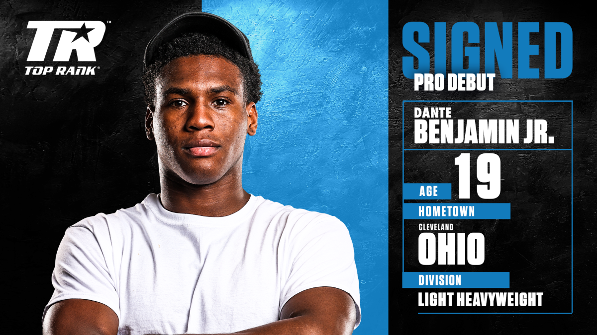 The Inferno Goes Pro: Dante Benjamin Jr. Signs Promotional Contract With Top Rank