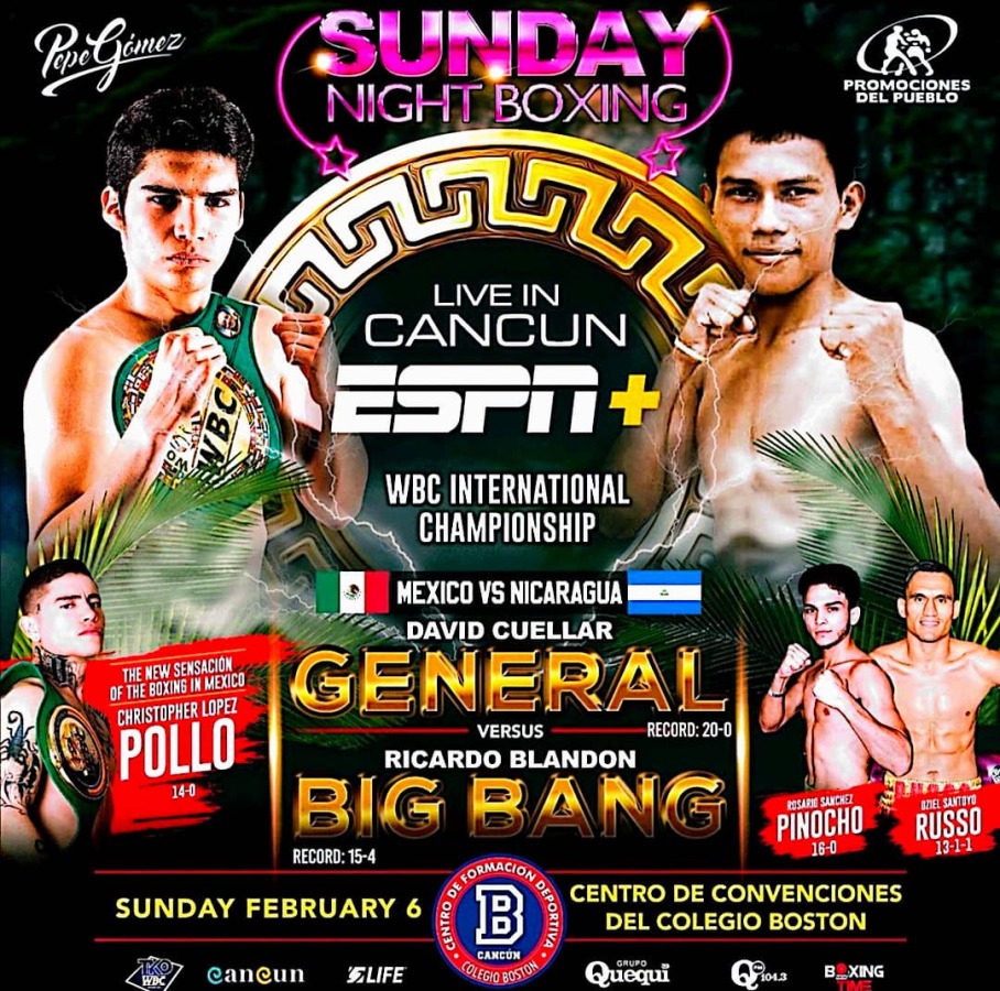Sunday: David Cuellar-Ricardo Blandon Junior Bantamweight Showdown Headlines Mexico Fight Night On ESPN+