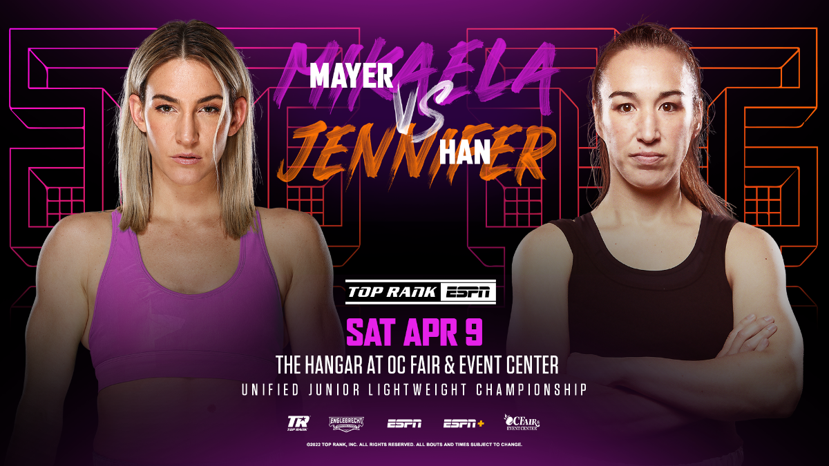 April 9: Mikaela Mayer Defends Titles vs. Jennifer Han