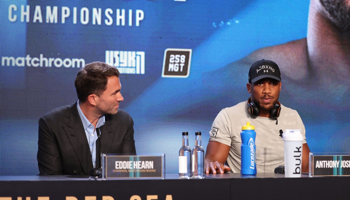 Anthony Joshua and Eddie Hearn