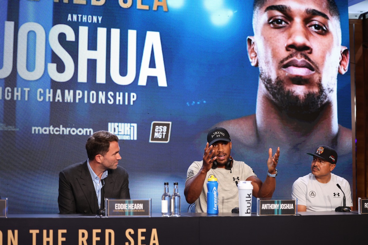 Anthony Joshua and Eddie Hearn
