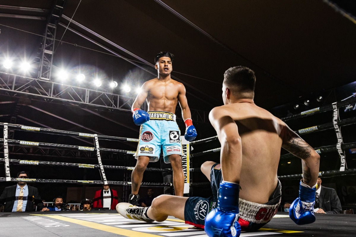 Angel Rodriguez Destroys Gabriel Gutierrez In Main Event Of Marvnation Promotions Card In Pomona, California
