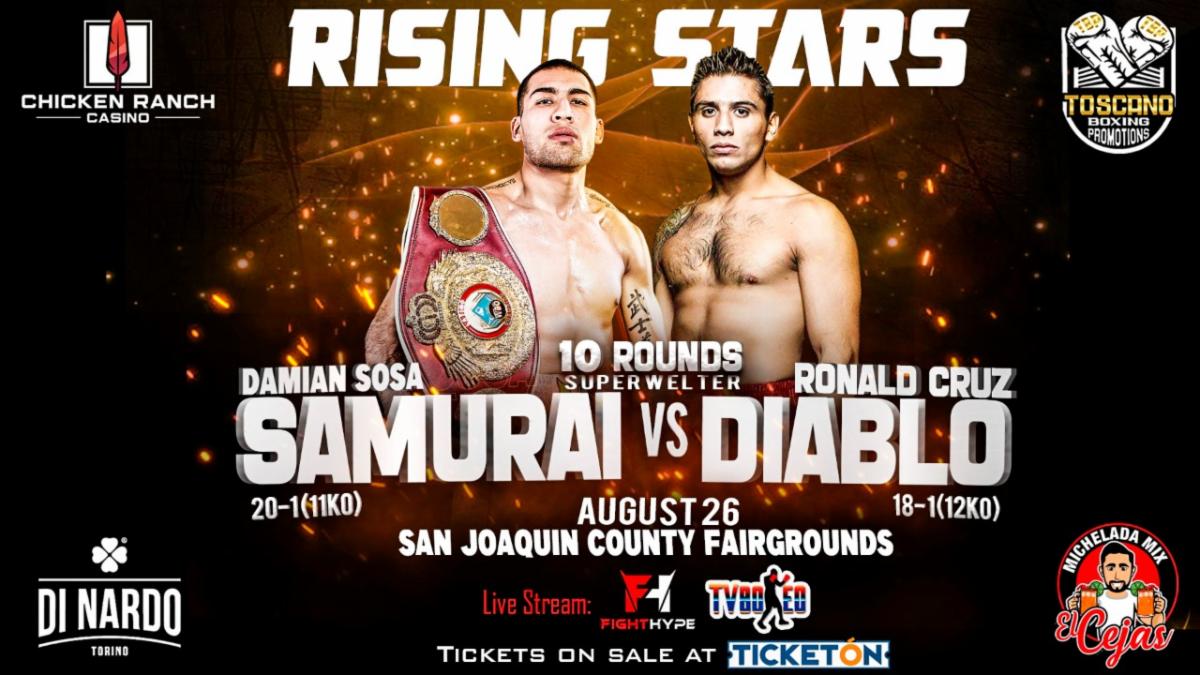 Top Prospects From All Over California To Be Featured On Sosa-Cruz Undercard On Aug. 26 At San Joaquin County Fairgrounds