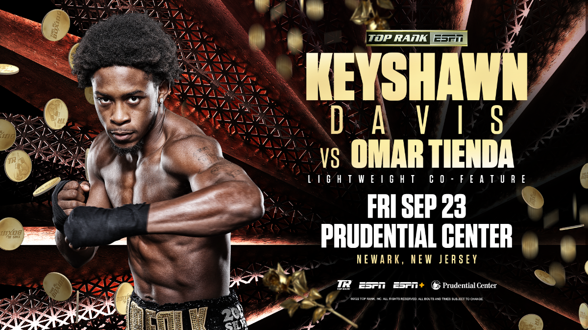Keyshawn Davis Faces Omar Tienda In Stevenson vs. Conceição Co-Featured Bout