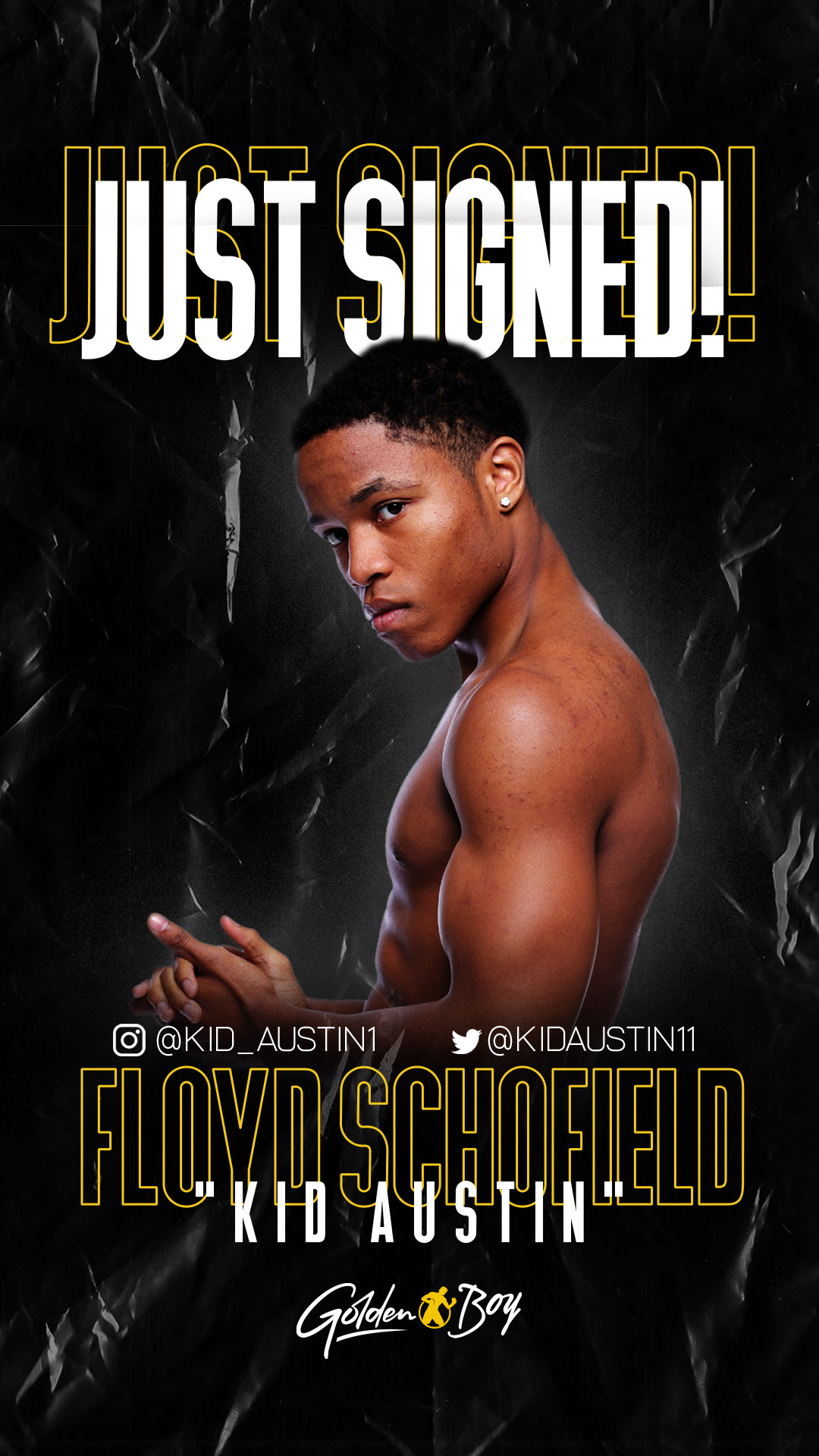 Blue-Chip Prospect Floyd “Kid Austin” Schofield Signs Co-Promotional Deal With Golden Boy