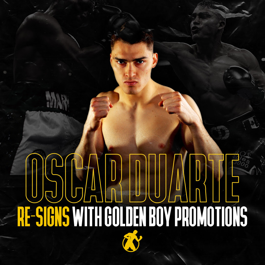 Lightweight World Title Contender Oscar Duarte Re-Signs Multi-Year, Multi-Fight Deal With Golden Boy